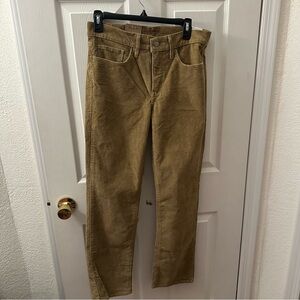 Women 314 Levi's shaping straight Tan Corduroy Pants 30x30